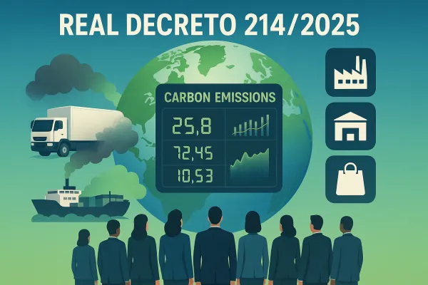 Huella de Carbono del Transporte en España: Guía Estratégica para Cumplir el Real Decreto 214/2025 y Convertir el Cumplimiento Normativo en Ventaja Competitiva en 2025