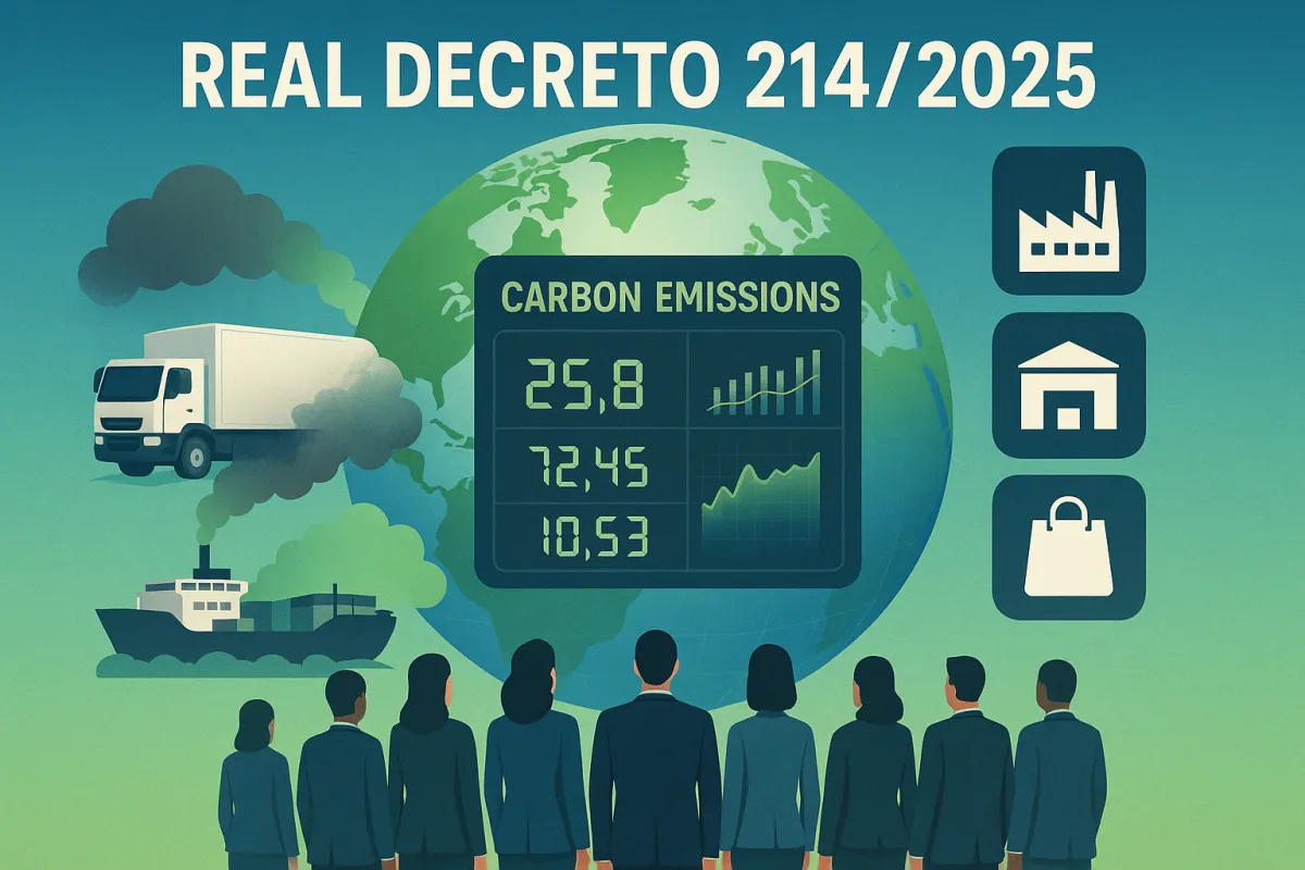 Huella de Carbono del Transporte en España: Guía Estratégica para Cumplir el Real Decreto 214/2025 y Convertir el Cumplimiento Normativo en Ventaja Competitiva en 2025