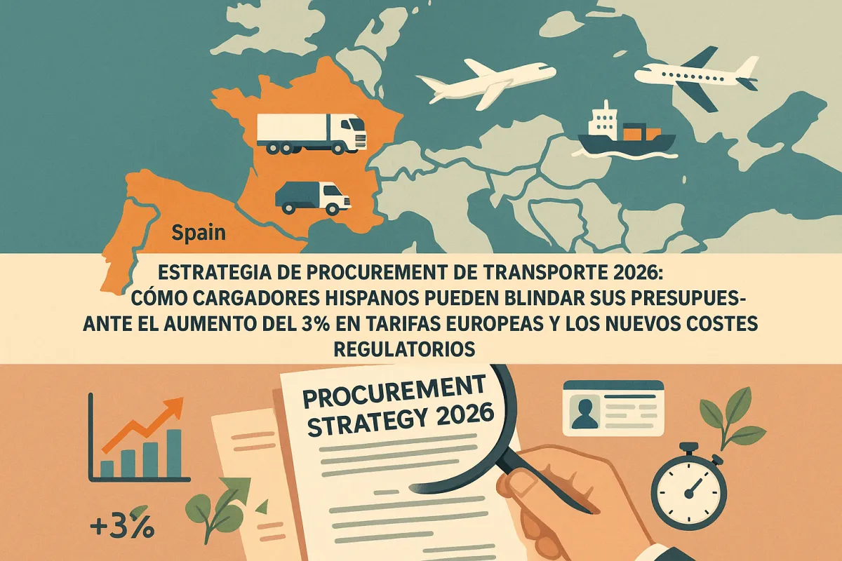 Estrategia de Procurement de Transporte 2026: Cómo Cargadores Hispanos Pueden Blindar sus Presupuestos Ante el Aumento del 3% en Tarifas Europeas y los Nuevos Costes Regulatorios
