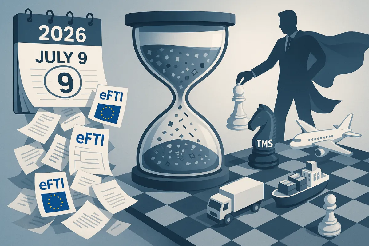 Implementación eFTI 2026: Cómo Cargadores Españoles Pueden Convertir el Cumplimiento Normativo en Ventaja Competitiva y Blindar sus Negociaciones TMS Ante los Plazos de Julio 2027