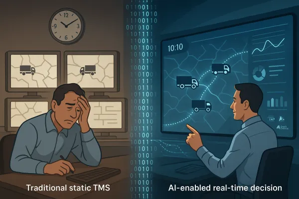 De la Optimización Estática a la Decisión en Tiempo Real: Por Qué los Cargadores Españoles Deben Revolucionar sus Criterios de Selección TMS en 2026 Ante el Cambio de Paradigma Hacia Sistemas de Inteligencia Artificial
