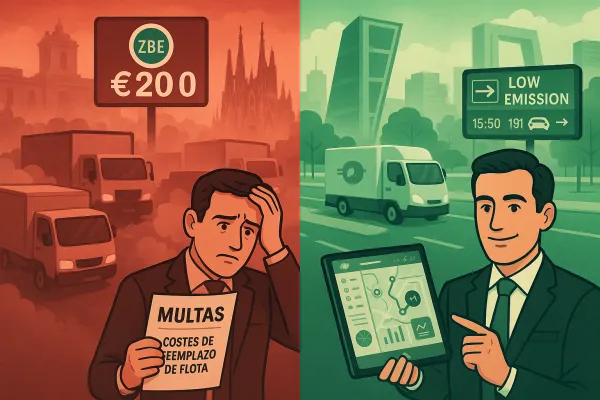 Zonas de Bajas Emisiones 2026: Cómo los TMS con IA Transforman el Cumplimiento Normativo de 149 Ciudades Españolas en Ventaja Competitiva Mientras Evitan Multas de €200 y Costes de Reemplazo de Flota